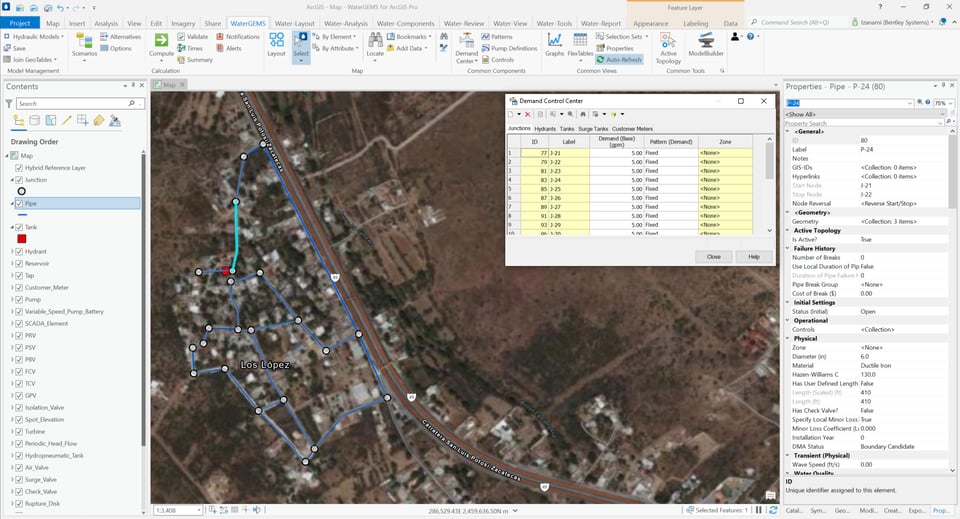 OpenFlows WaterGEMS ArcGIS Pro for Water Distribution or Water Network Designers