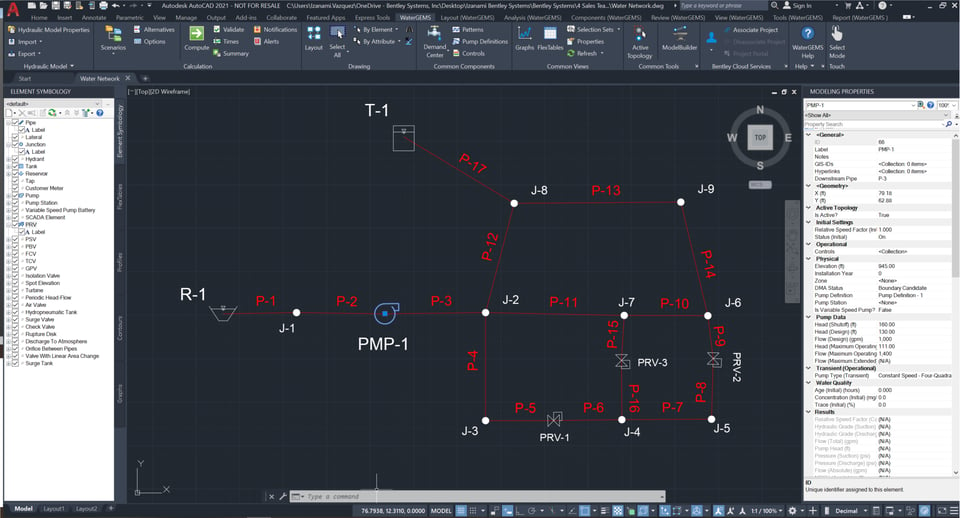 OpenFlows WaterGEMS AutoCAD Integration for Hydraulic Modelers