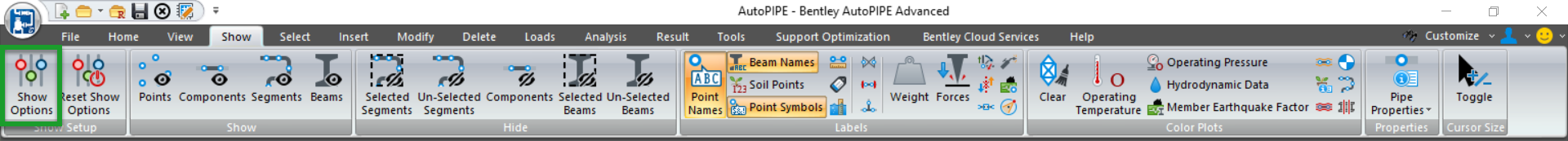 AutoPIPE workflow, AutoPIPE design software