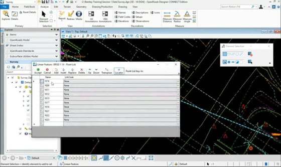 Linear Point Feature List