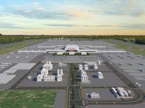 Complex Airport Design Project in 3D
