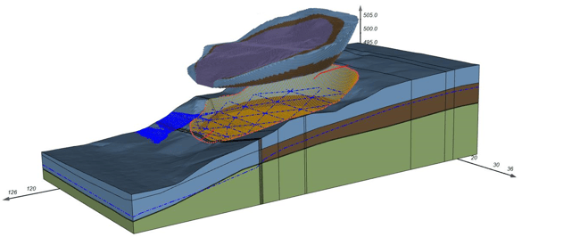 Calibrated critical sliding mass riverbank