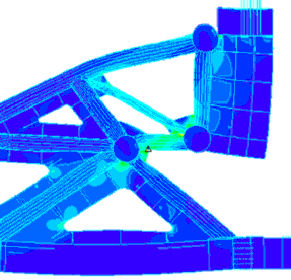 Analysis results showing deformations and effective stress