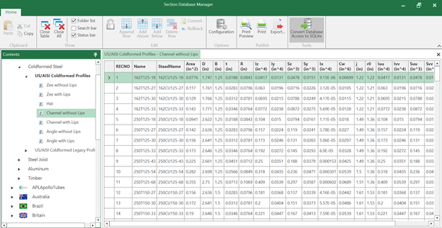 Section Database Manager