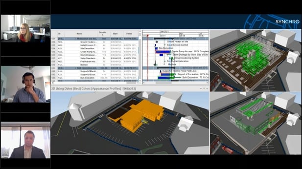 Vladyslav showing an institutional project he worked on using SYNCHRO Pro