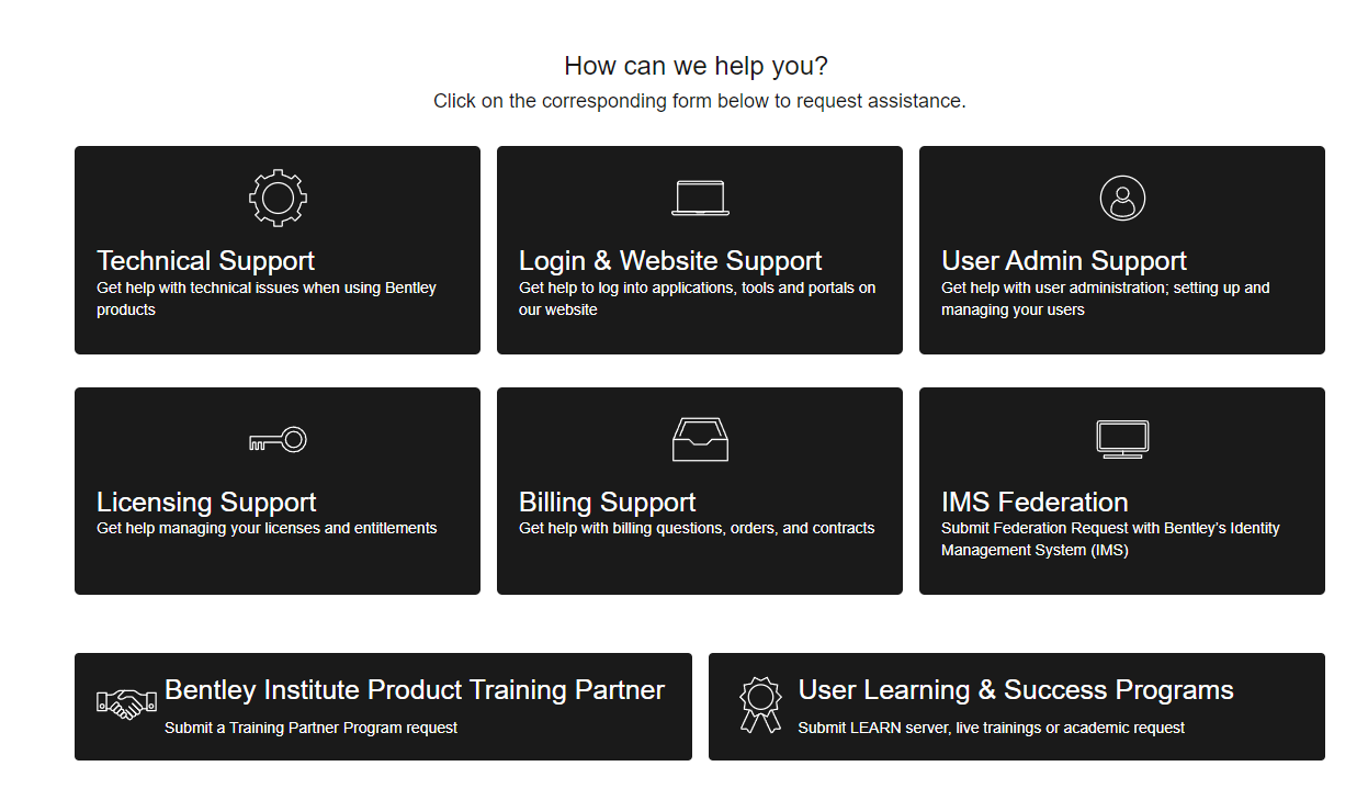 Support Portal Page